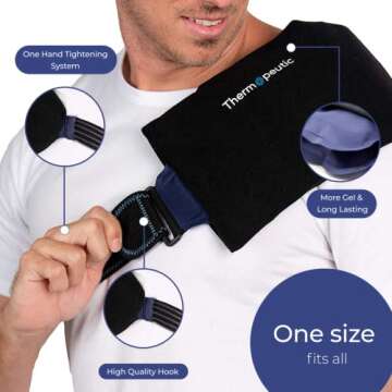 Thermopeutic Reusable Ice Pack for Injuries Reusable Unisex (15” X 7”) - Extra Long Lasting Gel ...