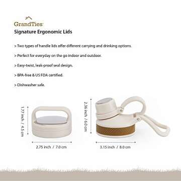 GrandTies Stainless Steel Water Bottle for All Occasions