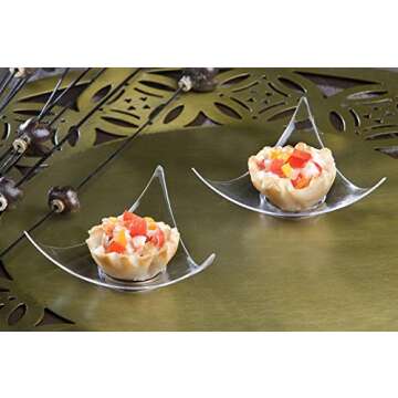 50 Clear Plastic Mini Triangle Dessert Plates - Elegant Serveware for All Occasions