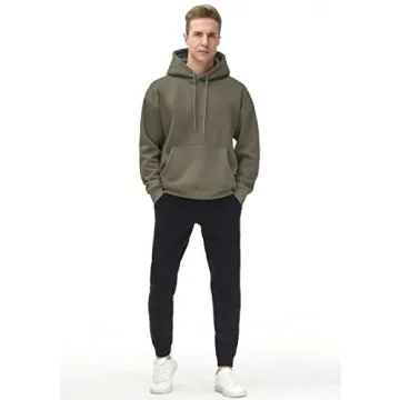 Comfortable Men's Fleece Pullover Hoodie with Pockets