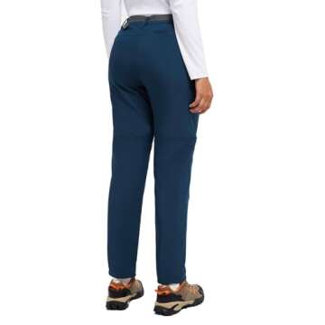 BALEAF Women's Hiking Fleece-Lined Ski Pants Windproof Water-Resistant Outdoor Insulated Soft Shell