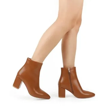 JOY IN LOVE Ankle Boots: Stylish Block Heels for Women