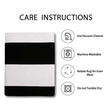 IOHOUZE Black White Striped Rug -27.5" X 43" Front Door Mats Outdoor,Washable Rug for Front Porch Decor,Spring Summer Welcome Mats Outdoor Indoor, Doormat for Farmhouse/Entryway/Home Entrance