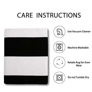 IOHOUZE Black White Striped Rug -27.5" X 43" Front Door Mats Outdoor,Washable Rug for Front Porch Decor,Spring Summer Welcome Mats Outdoor Indoor, Doormat for Farmhouse/Entryway/Home Entrance