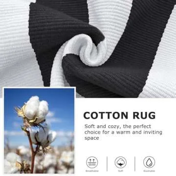 IOHOUZE Black White Striped Rug -27.5" X 43" Front Door Mats Outdoor,Washable Rug for Front Porch Decor,Spring Summer Welcome Mats Outdoor Indoor, Doormat for Farmhouse/Entryway/Home Entrance