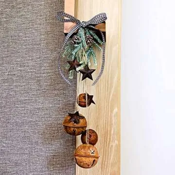 Winlyn 28 Pack Rusty Jingle Bells for Holiday Crafts