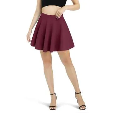 Versatile Stretchy Flared Mini Skater Skirt for Women