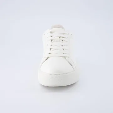 CUSHIONAIRE ROC Women’s Vegan White Sneakers for Comfort