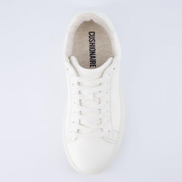 CUSHIONAIRE ROC Women’s Vegan White Sneakers for Comfort