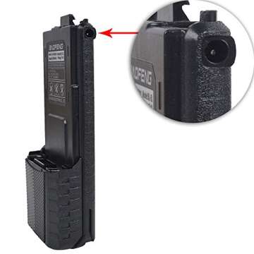 BaoFeng BL-5 Extended 3800mAh 7.4V Li ion Battery for Baofeng UV-5R 5RE F8+ F9 (Black)