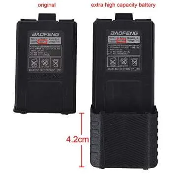BaoFeng BL-5 Extended 3800mAh 7.4V Li ion Battery for Baofeng UV-5R 5RE F8+ F9 (Black)