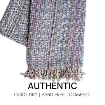 BAY LAUREL Turkish Beach Towel with Travel Bag 39 x 71 Quick Dry Sand Free Lightweight Large Oversiz...