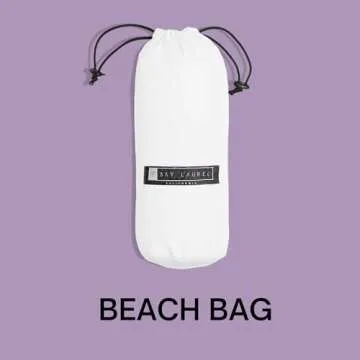 BAY LAUREL Turkish Beach Towel with Travel Bag 39 x 71 Quick Dry Sand Free Lightweight Large Oversized Towels Light