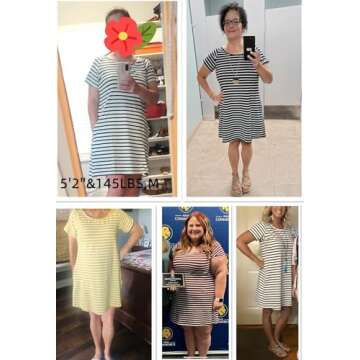 Alaster Women's Casual Summer T Shirt Dress