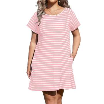 Alaster Women's Casual Summer T Shirt Dress