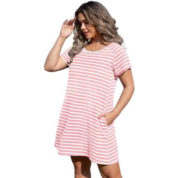 Alaster Women's Casual Summer T Shirt Dress