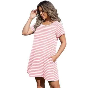 Alaster Women's Casual Summer T Shirt Dress