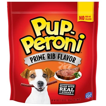 Pup-Peroni Dog Treats, Prime Rib Flavor, 38 Ounce, Made with Real Steak