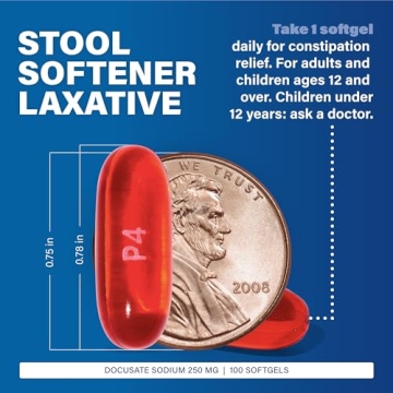 Major Docusate Sodium 250 mg Stool Softener for Constipation Relief