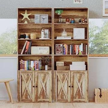 IRONCK Industrial Bookshelf - Stylish 6-Tier Storage Solution