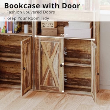 IRONCK Industrial Bookshelf - Stylish 6-Tier Storage Solution