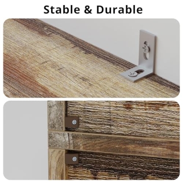 IRONCK Industrial Bookshelf - Stylish 6-Tier Storage Solution