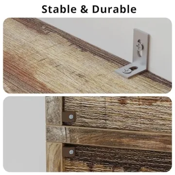 IRONCK Industrial Bookshelf - Stylish 6-Tier Storage Solution