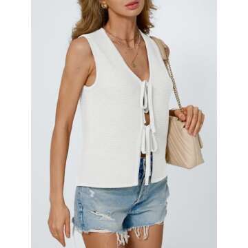 LILLUSORY Women’s Cute Crochet Top for Summer Style