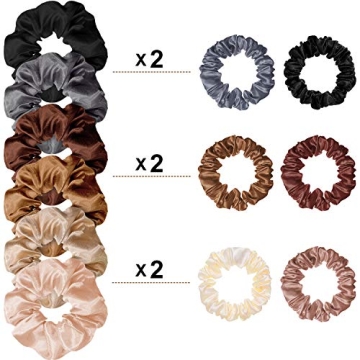 WILLBOND Satin Hair Scrunchies Bulk - 24 Vibrant Colors