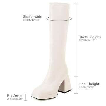 Fashion-Forward SO SIMPOK Knee High Boots Women, Platform Gogo Design