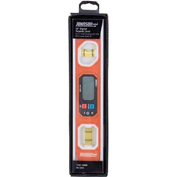 Johnson Level 1435-1000D Magnetic Programmable Digital Torpedo Level, 10"