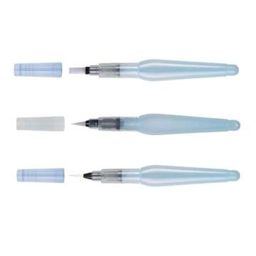 Pentel Fine/Medium Aquash Water Brush (Pack of 3), XFRH/3-FMMHBR