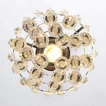 COTULIN 3 Pack Decorative Crystal Pendant Light,Chrome Chandelier Pendant Lights for Kitchen Island Dining Room Living Room Bar Hanging Lighting Fixtures