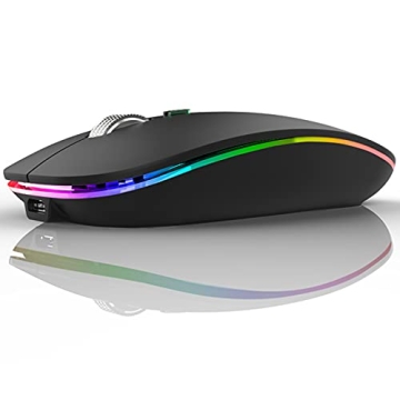 TENMOS Wireless Bluetooth Mouse: Rechargeable, Silent, USB & Bluetooth 5.1 Compatible
