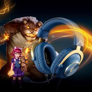 Logitech G PRO X Gaming Headset - Blue VO!CE, Detachable Microphone, Comfortable Memory Foam Ear Pad...