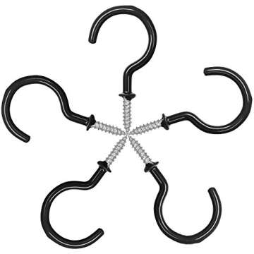 25 Pack Cup Hook Ceiling Hooks, 2.9 Inches, FineGood Vinyl Coated Screw-in Hanger for Indoor and Out...