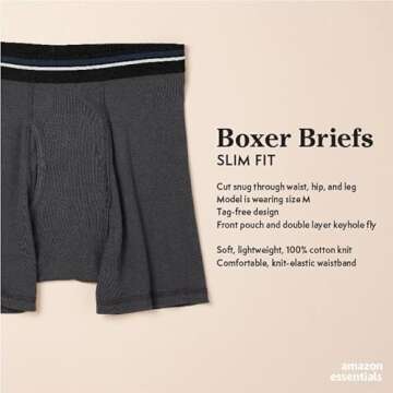 Comfortable Cotton Boxer Briefs 5 Pack for Men