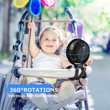 Portable Stroller Fan with 65Hrs Battery Life