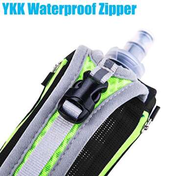 LERMX Quick Grip Chill 17 oz Handheld soft Flask Water Bottle Hydration Pack (17 oz Black)