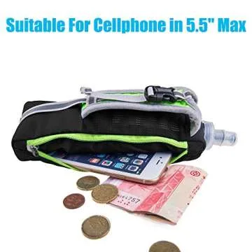 LERMX Quick Grip Chill 17 oz Handheld soft Flask Water Bottle Hydration Pack (17 oz Black)