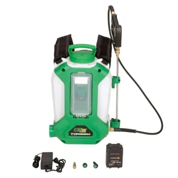 FlowZone Typhoon 3 Battery Powered Backpack Sprayer - Variable-Pressure 5-Position Electric Lawn & G...