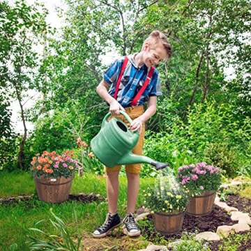 VINGLI 3 pcs Wooden Planter Barrel Set, Real Wood Indoor/Outdoor Flower Pot w/Drainage Holes, Different Sizes, Large Garden Container Box