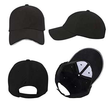 JIGUOOR LED Hat Light Up Baseball Cap Flash Glow Party Hat Rave Accessories for Festival Club Stage Hip-hop Performance (Rechargeable Powered, Multicolour)