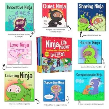 Ninja Life Hacks Social Awareness and Relationship Skills Box Set (Books 49-56: Sharing Ninja, Love ...