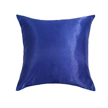 SquarePie Reversible Sequin Pillow Covers Set of 2, Flip Sequin Decorative Pillowcases, Magic Color Changing Sublimation Throw Cushion Cases,18x18 Inches Teal Blue and Light Purple