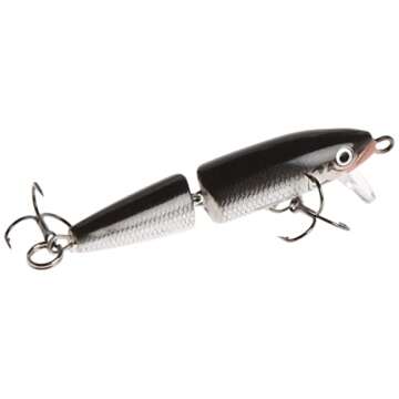 Rapala Jointed Lure, Size 05, 2" Length, 3'-5' Depth, 2 Number 10 Treble Hooks, Silver, Per 1