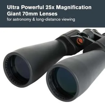 Celestron – SkyMaster 25x70 Binocular – Large Aperture Outdoor & Astronomy Binoculars – for Long Distance Tripod Viewing – Includes Tripod Adapter & Carrying Case – Multi-Coated Optics