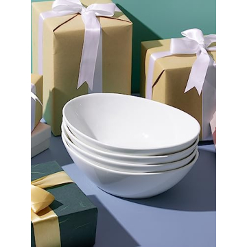 LIFVER 9" Porcelain Serving Bowls Set for Entertaining