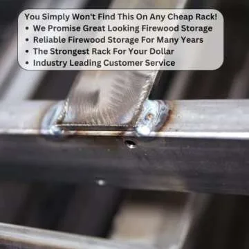 Woodhaven 8 Foot Firewood Log Rack for Outdoor Use