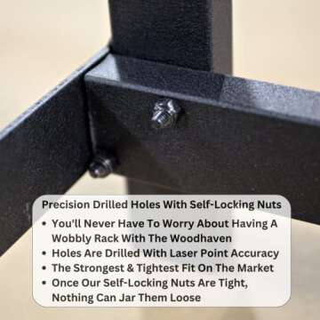 Woodhaven 8 Foot Firewood Log Rack for Outdoor Use